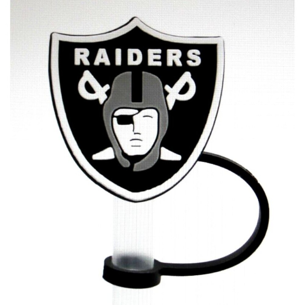 Sport Straw Cover Cap Compatible Tumbler Silicone Straw Raiders Logo Lot 4